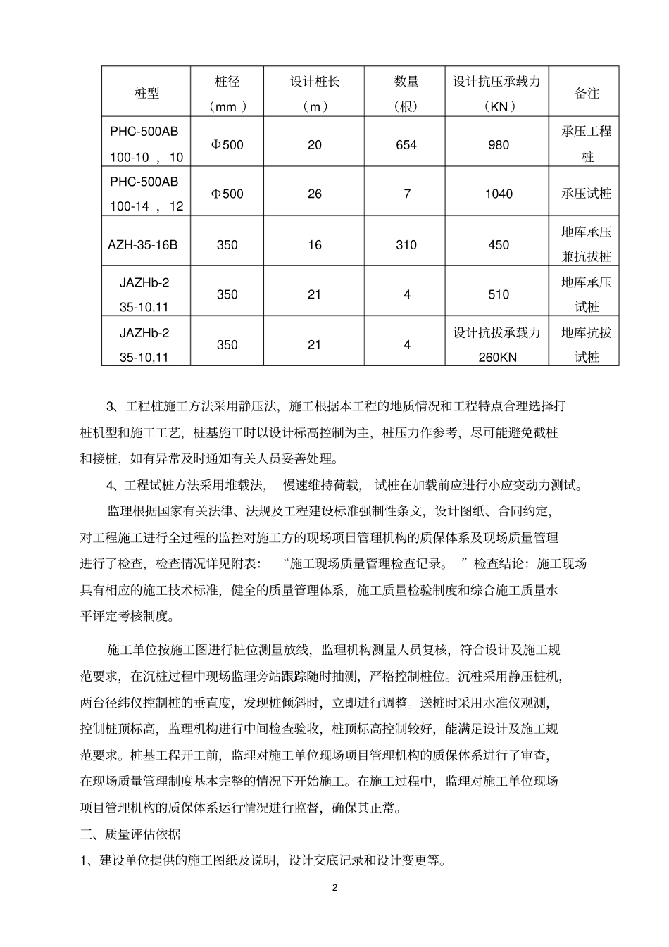 城新汇商办项目桩基工程评价报告_第3页