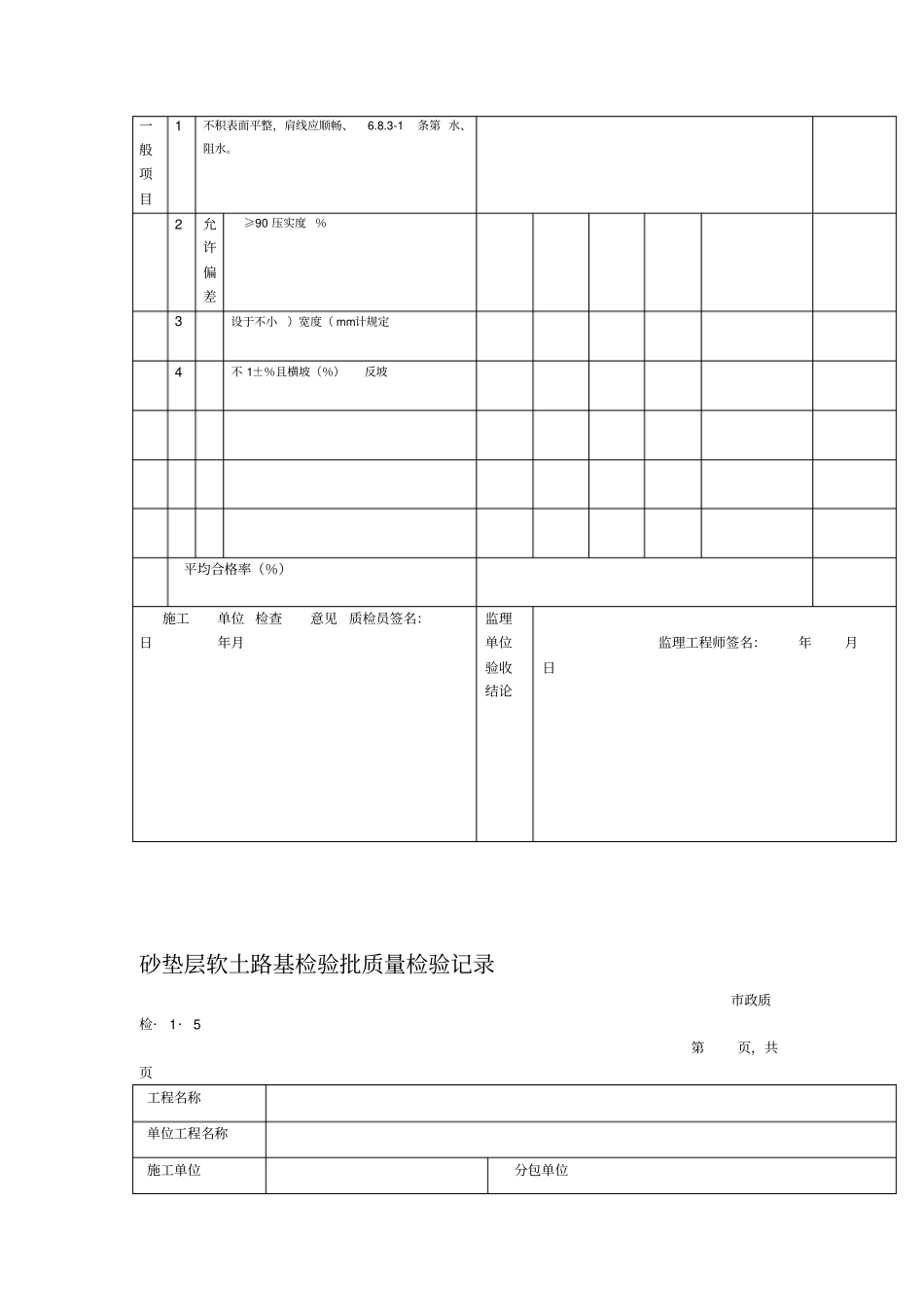 城镇道路工程施工与质量验收规范CJJ2008检验批表格_第3页