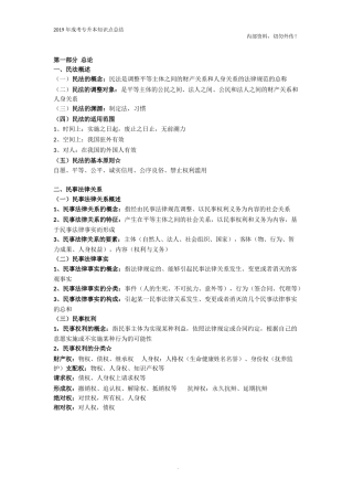 专升本法学类《民法》知识点总结