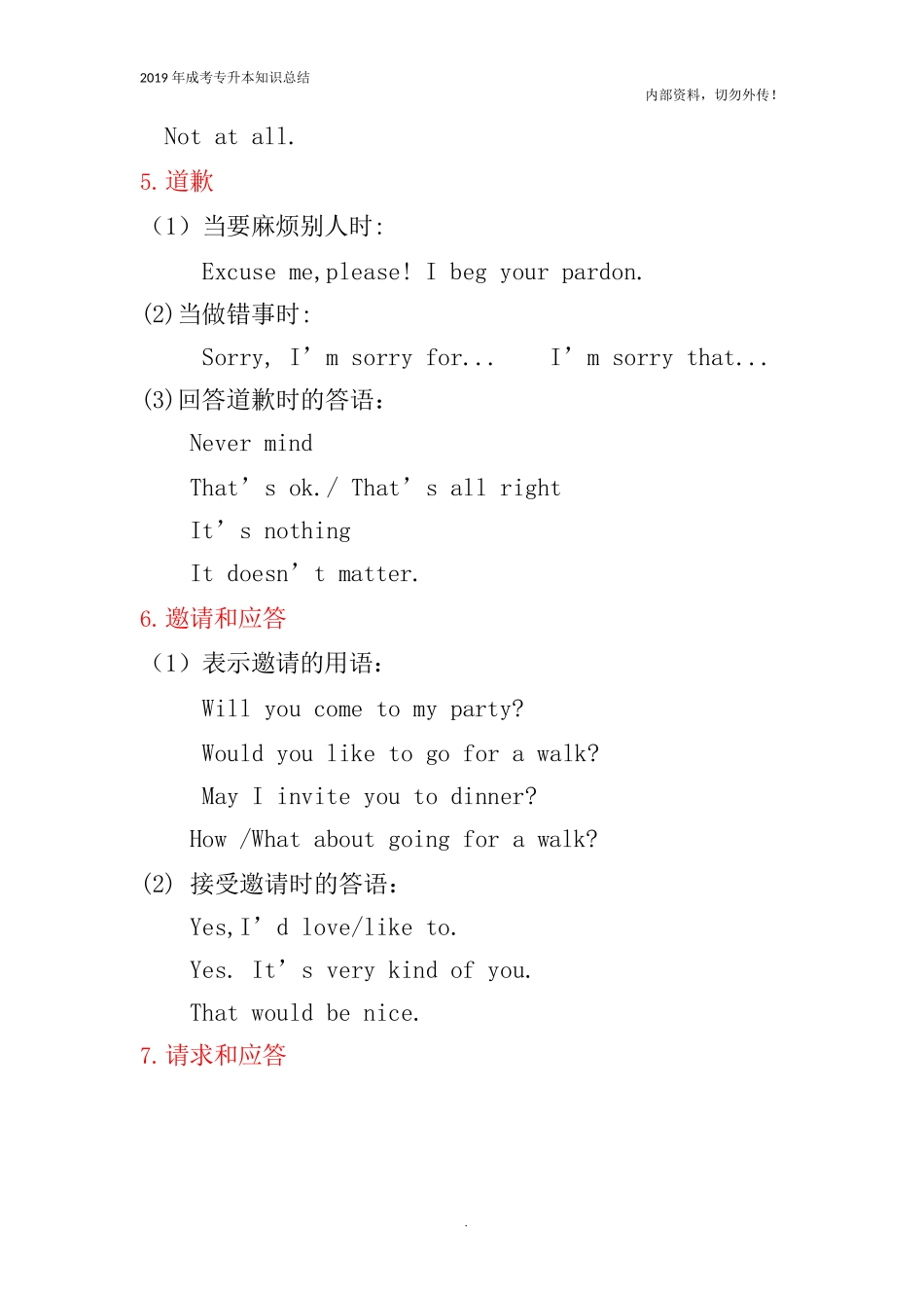 专升本法学类《英语》日常交际用语_第3页