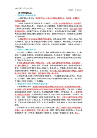 专升本法学类《政治》专题总结