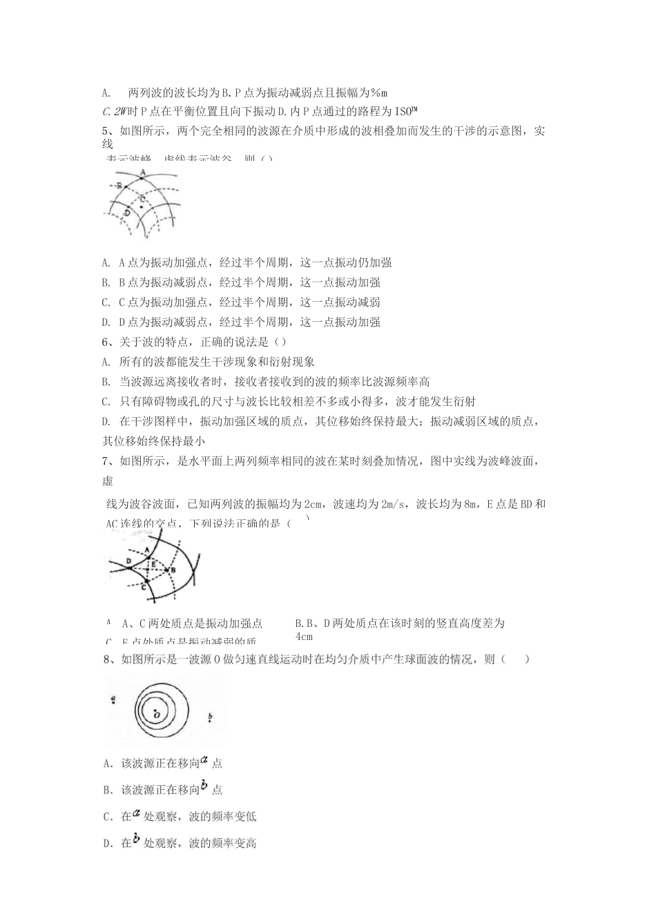 机械波的干涉练习 一_第2页