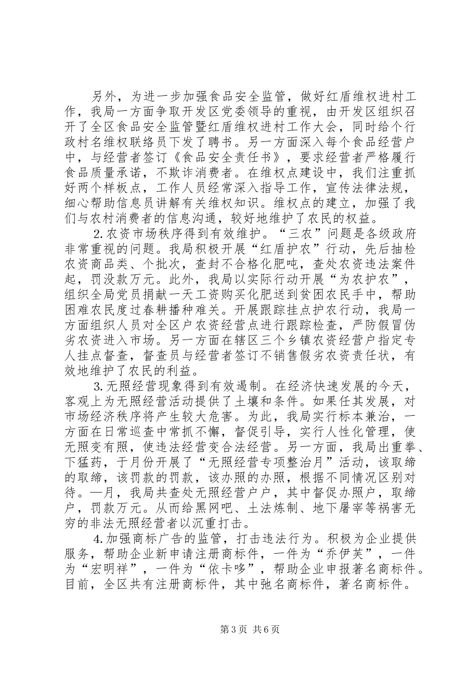 开发区工商局××年工作总结 _第3页