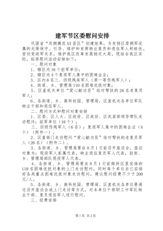 建军节区委慰问安排