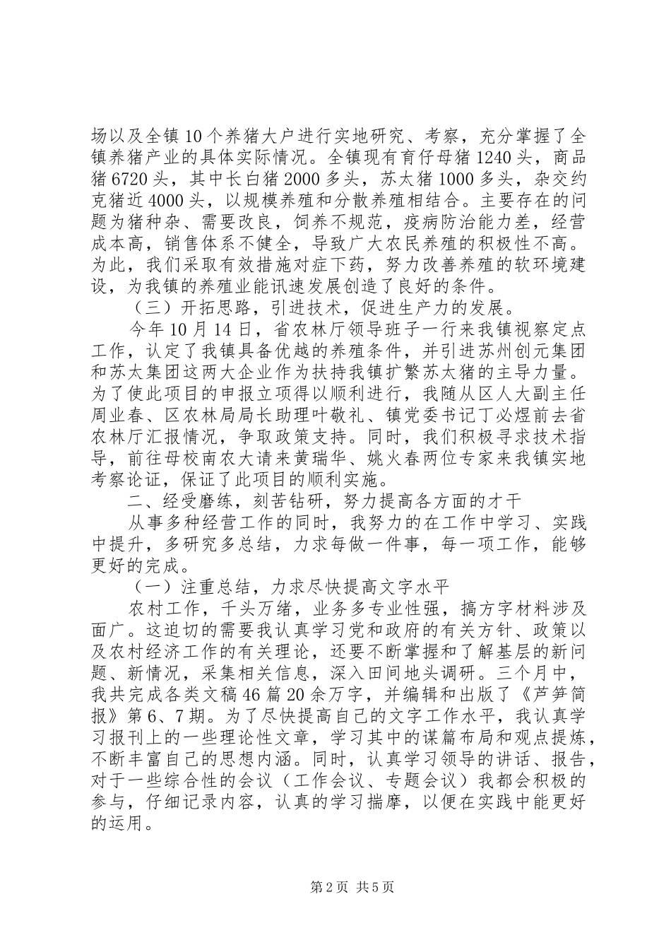 基层干部XX年工作总结20XX年字_第2页