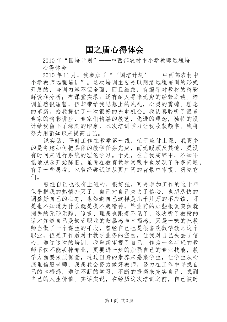 国之盾体会心得_第1页