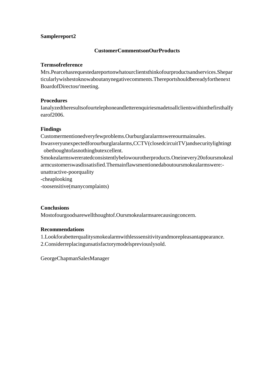 外贸函电Sample report_第3页