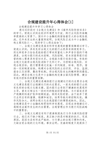 合规建设提升年体会心得[]