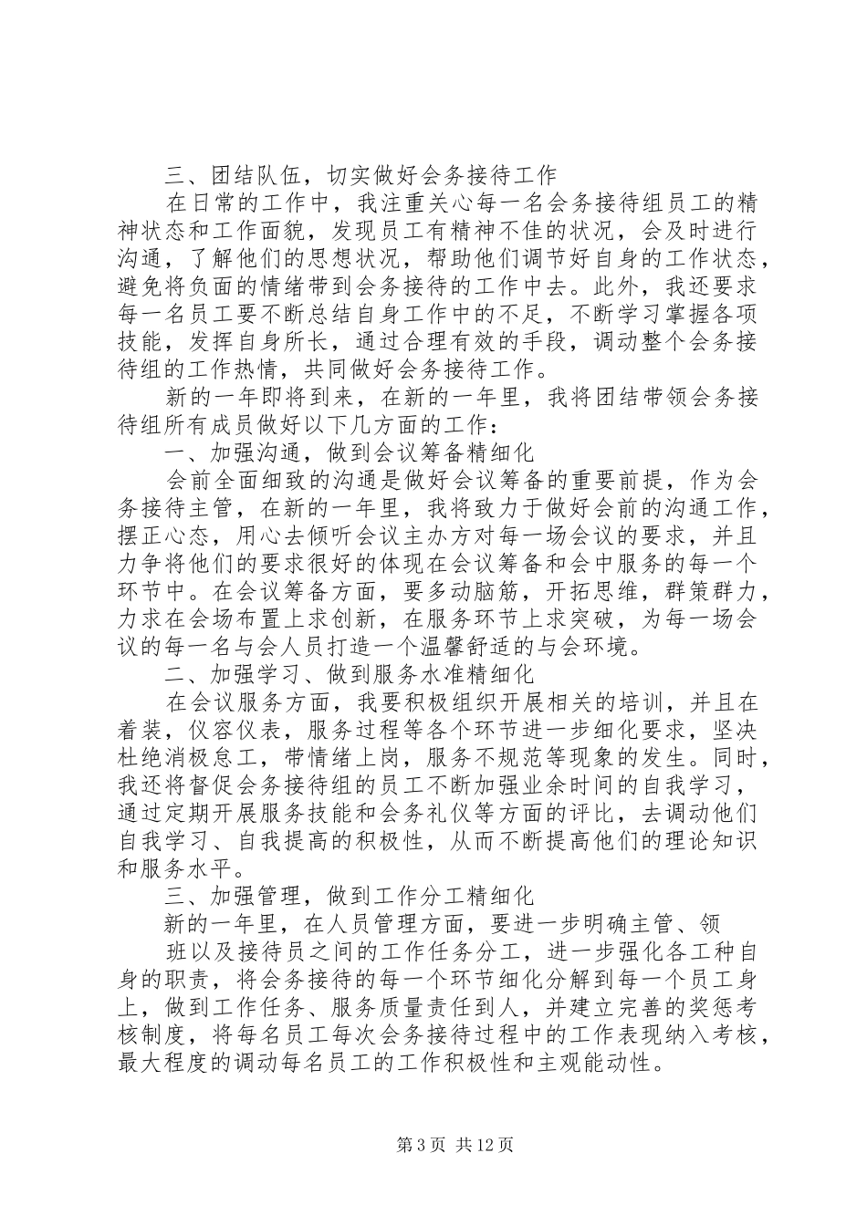 会务个人工作总结(精选多篇) _第3页