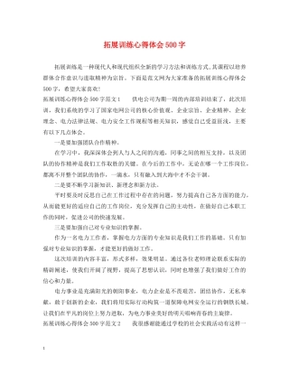拓展训练心得体会500字 (000002)