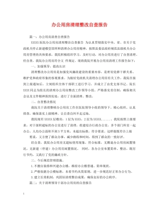 办公用房清理整改自查报告 (000001)