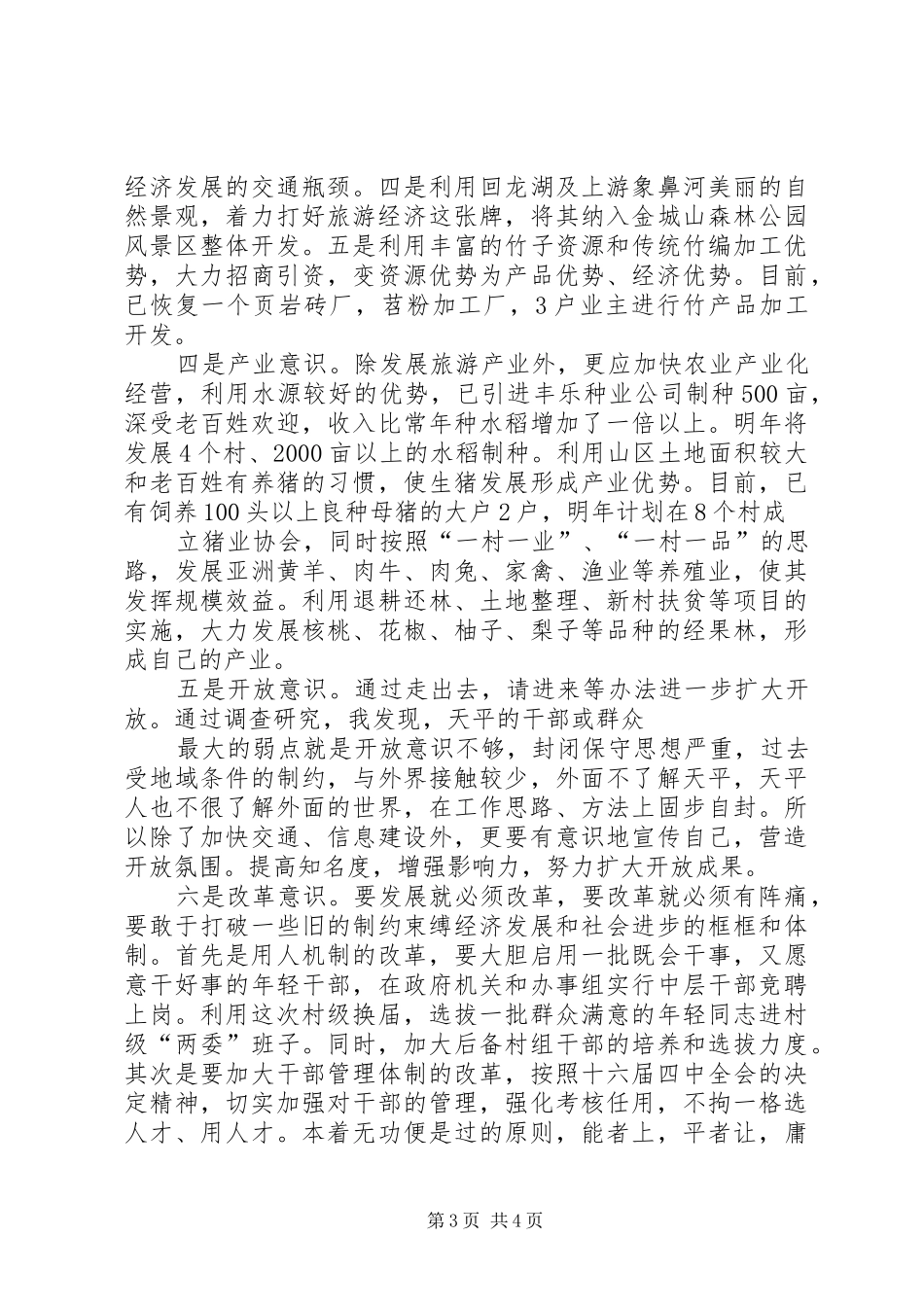 《乡镇党委书记风采》体会心得_第3页