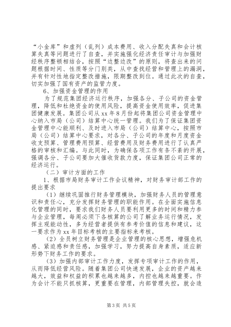 20XX年财务审计年度总结范文_第3页
