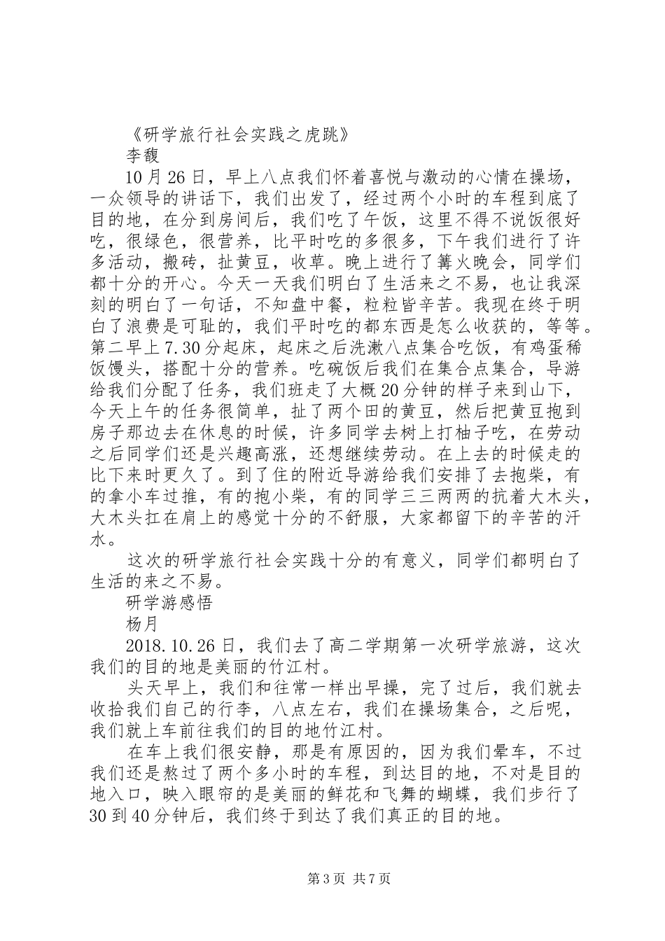 20XX年研学旅行总结_第3页