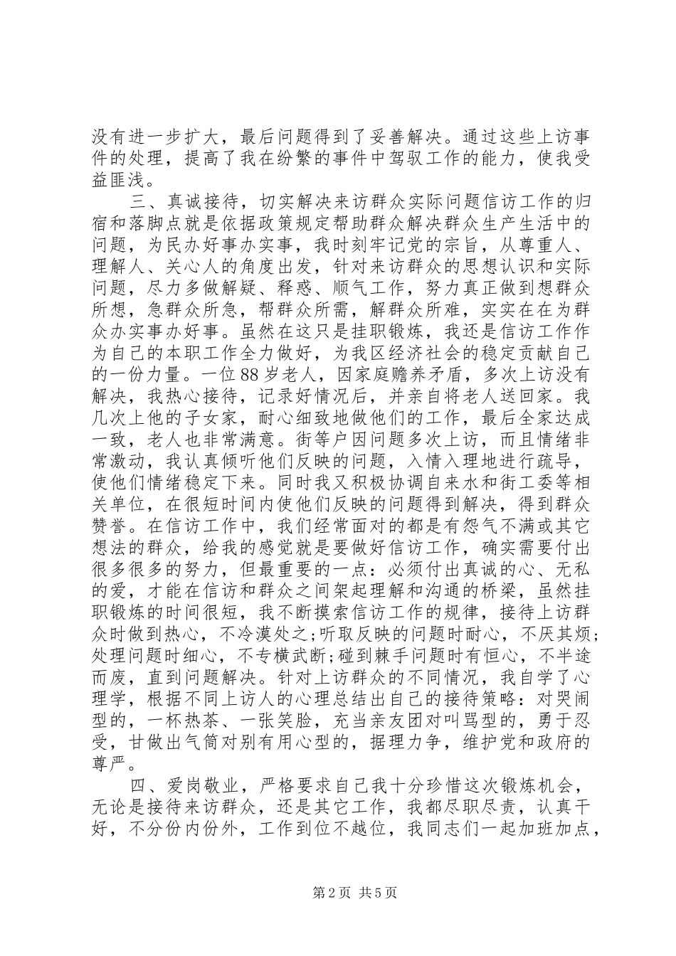 20XX年的个人信访工作总结_第2页