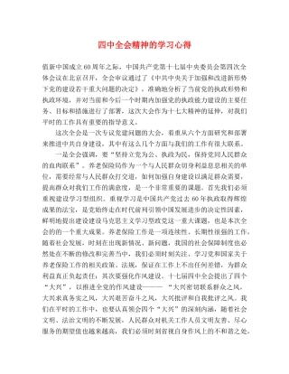 四中全会精神的学习心得 