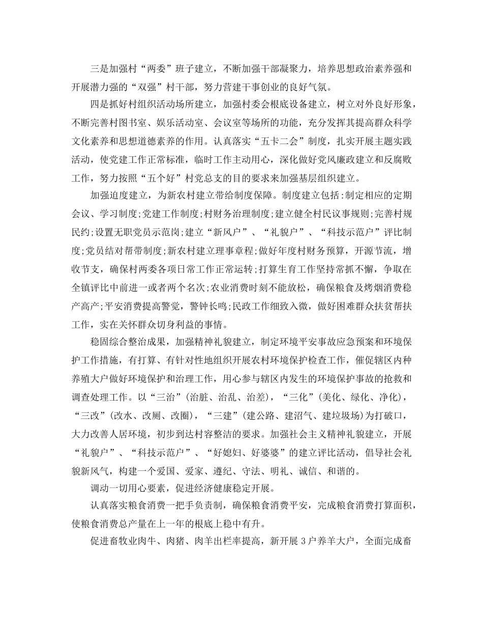 乡镇村委会工作参考计划 _第3页