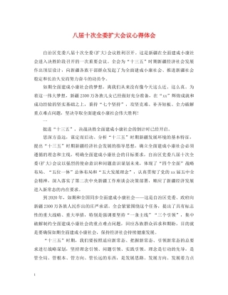 八届十次全委扩大会议心得体会 
