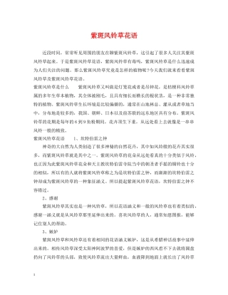 紫斑风铃草花语 