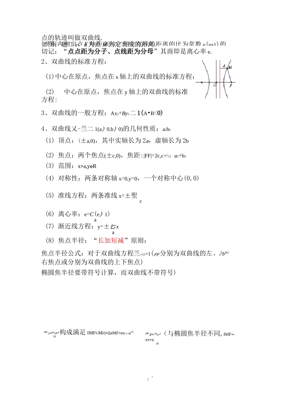 高考圆锥曲线知识点汇总_第3页