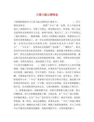 八荣八耻心得体会 (2) 