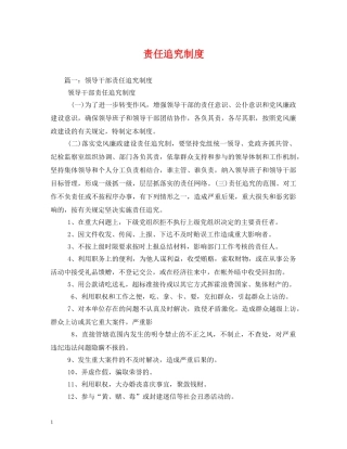 责任追究制度 