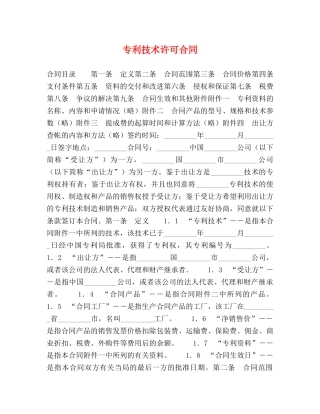 专利技术许可合同 (2)