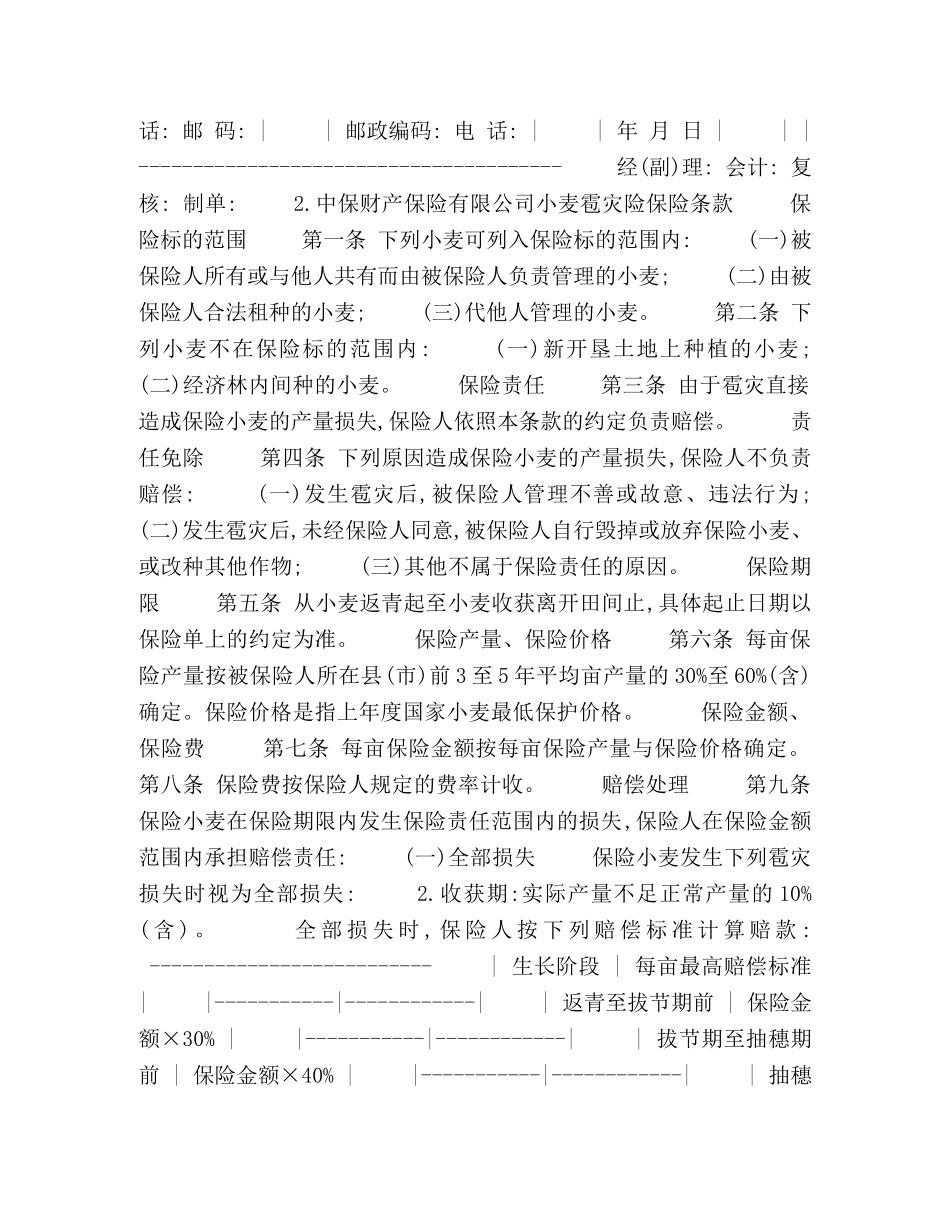 作物种植保险合同_第2页