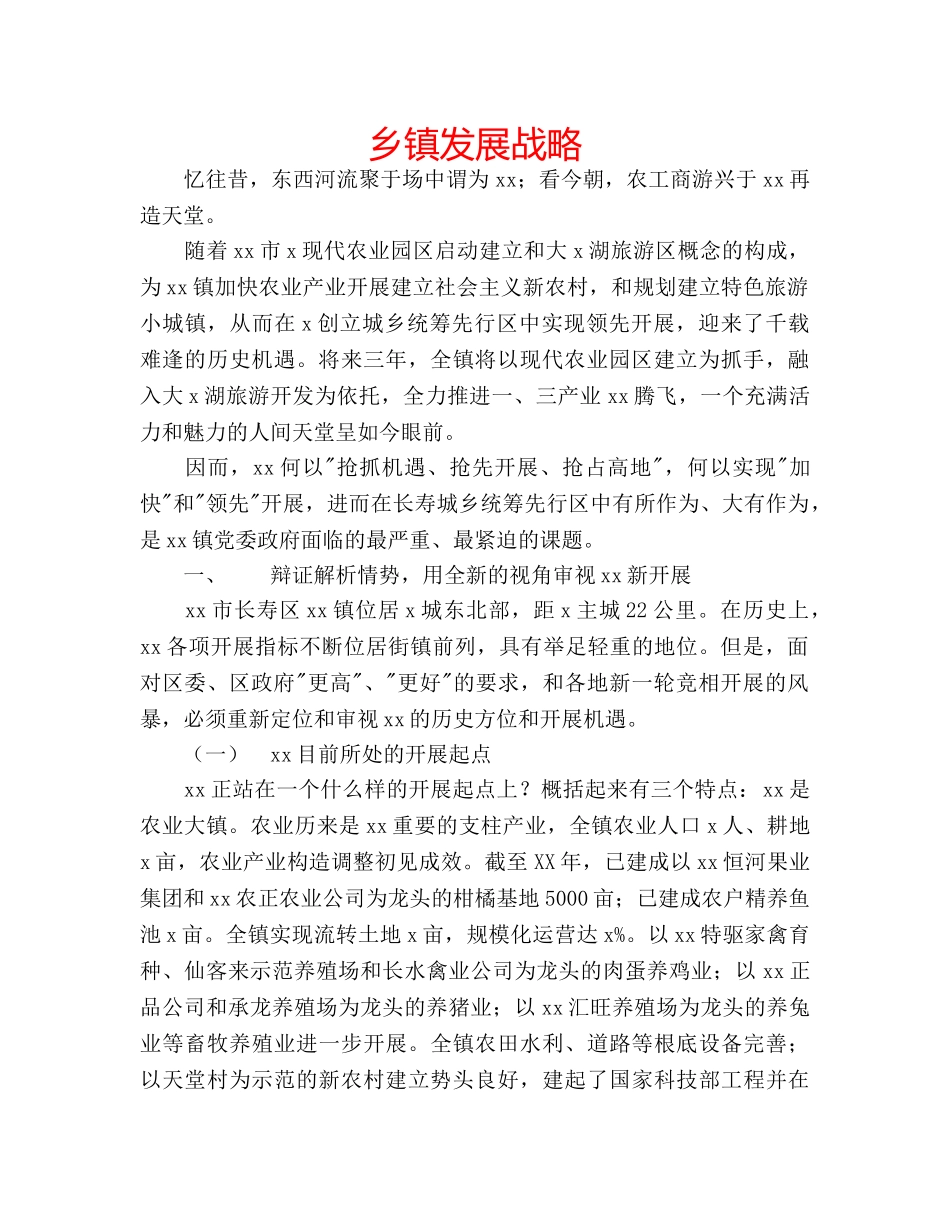 乡镇发展战略 _第1页