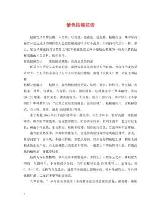 紫色桔梗花语 