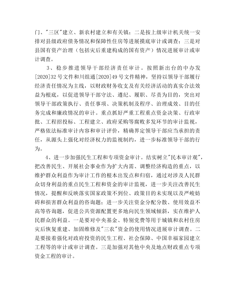 县审计局工作参考计划范文 _第3页