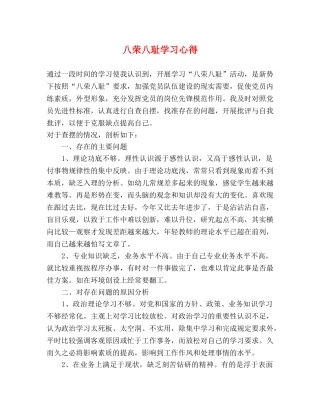 八荣八耻学习心得 (000002)