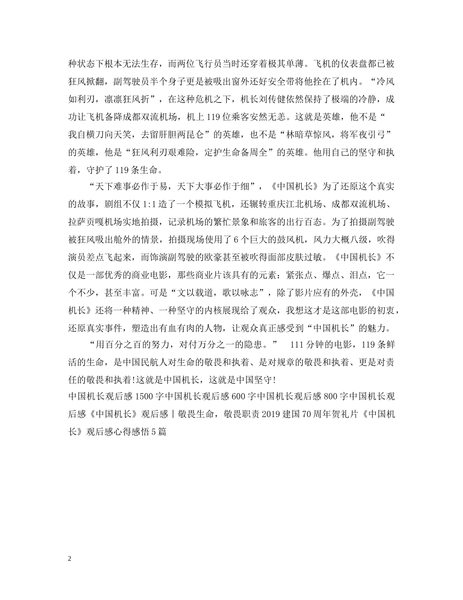 中国机长观后感1000字_第2页