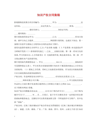 知识产权合同集锦 