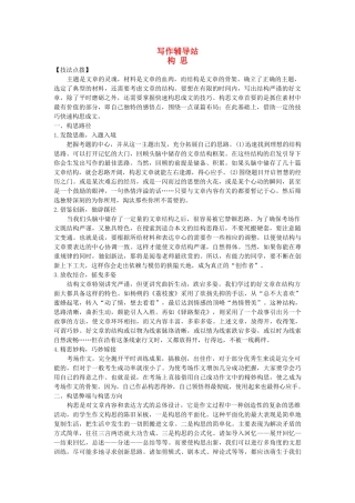 中考总复习语文写作辅导 构思