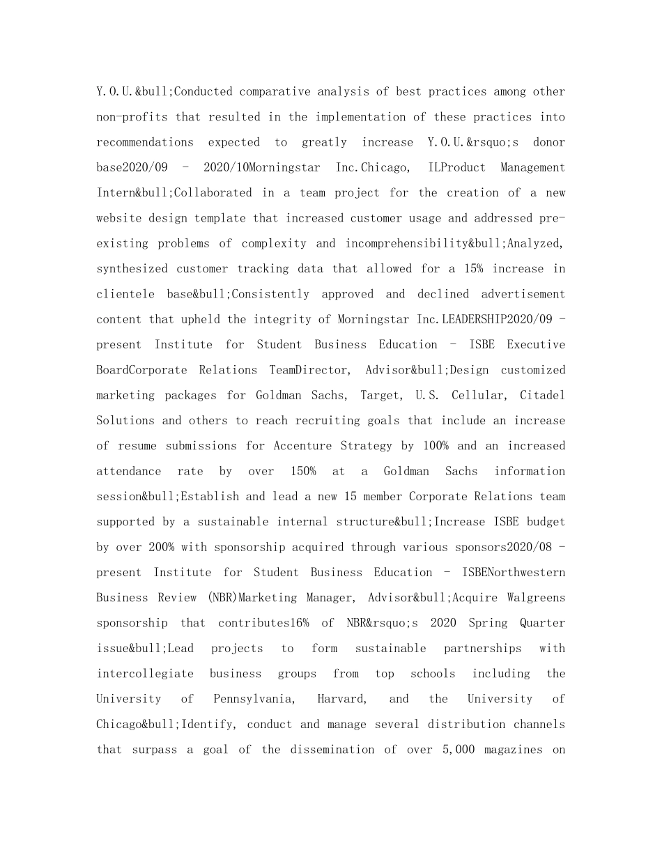 咨询求职英文简历模板 _第2页