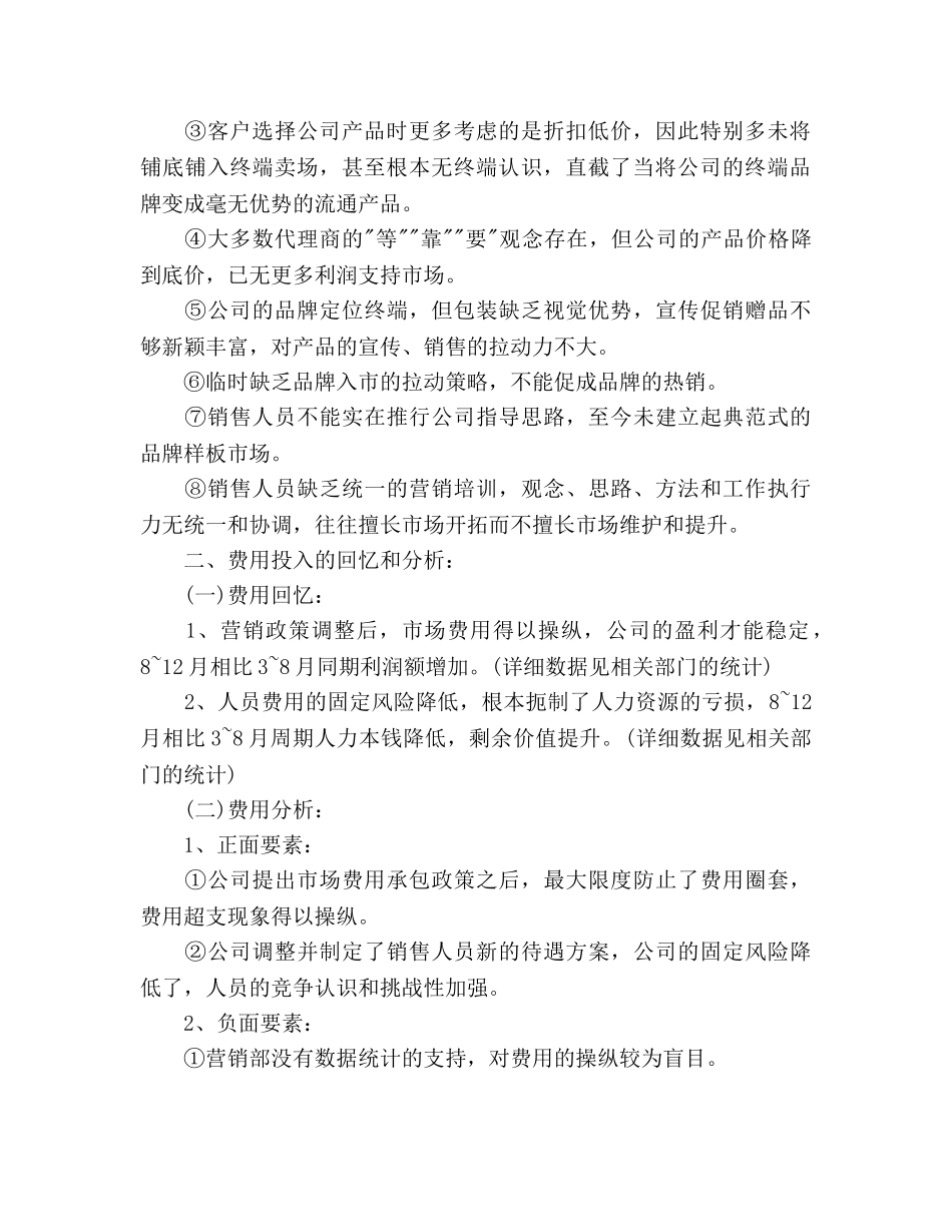 销售总监工作总结及工作参考计划 _第2页