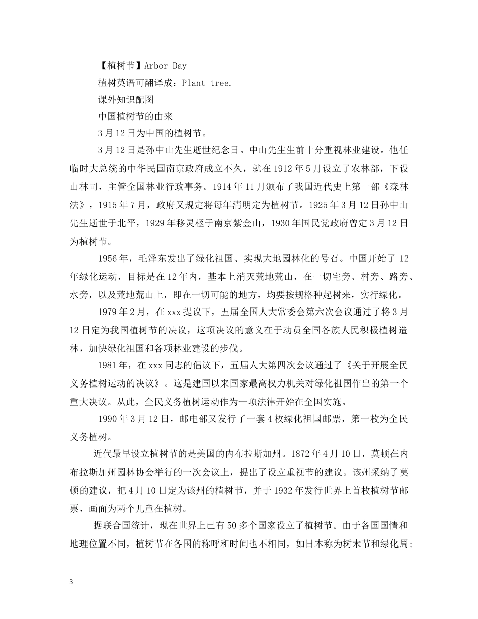 植树节英文 _第3页