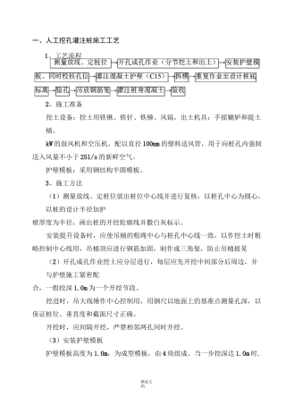 人工挖孔桩专项施工方案