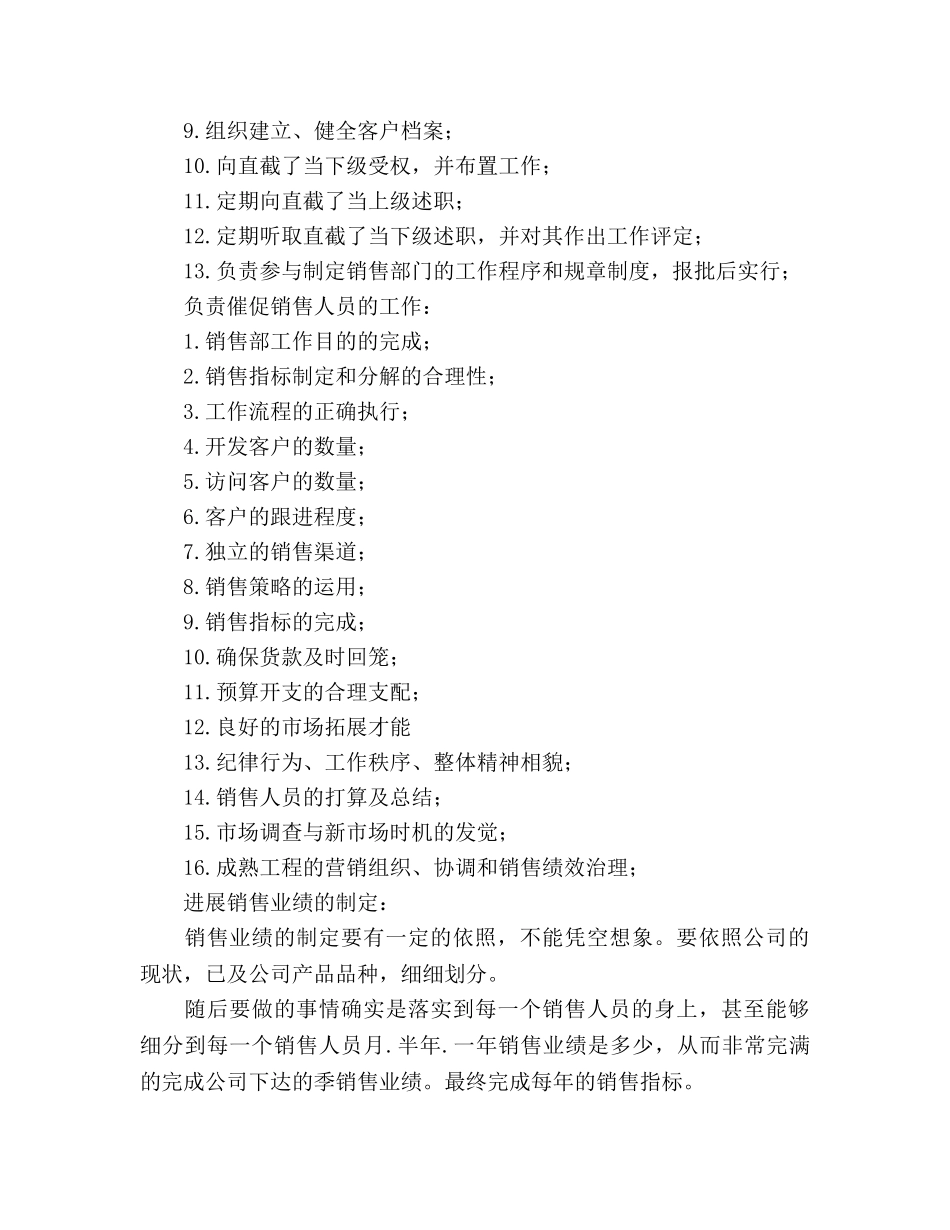 销售总监工作参考计划范文 _第2页