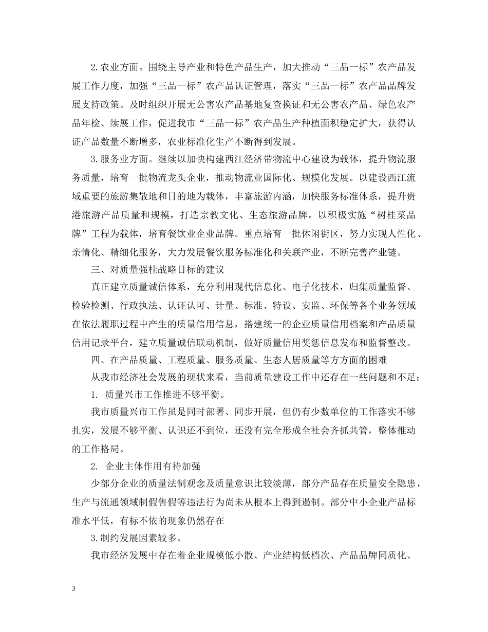 质量强市工作汇报 _第3页