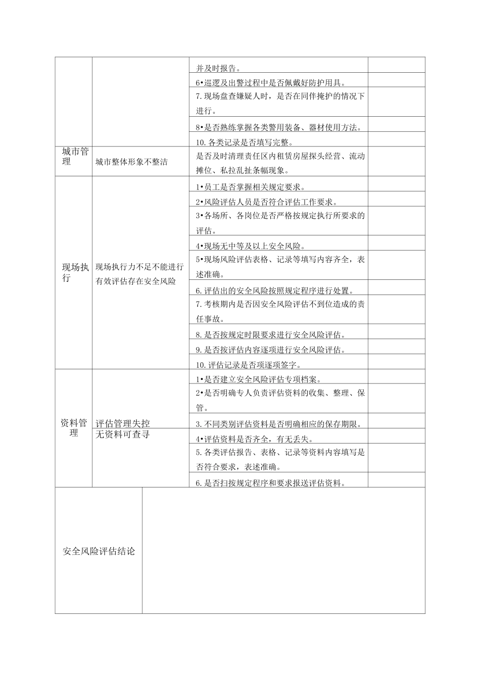 公共安全系统安全风险评估表_第2页