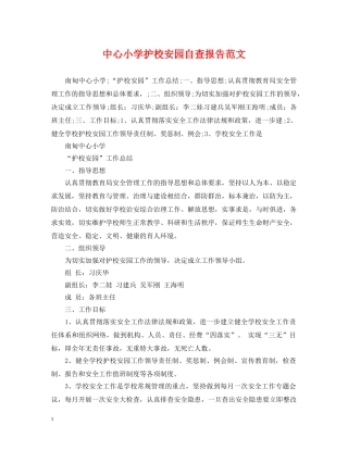 中心小学护校安园自查报告范文