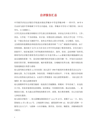 自评报告汇总 