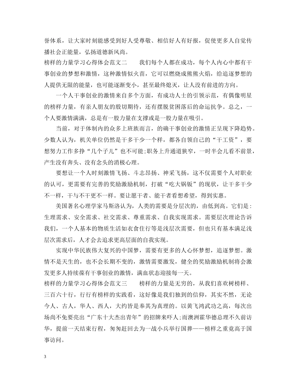 榜样的力量学习心得体会【特荐篇】 _第3页