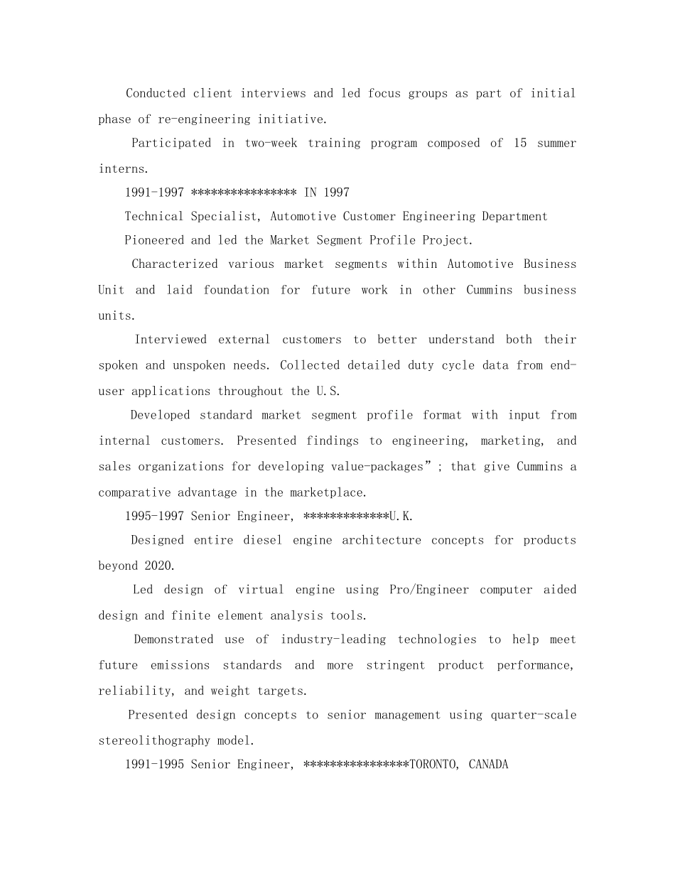 咨询类行业英文简历模板 _第2页