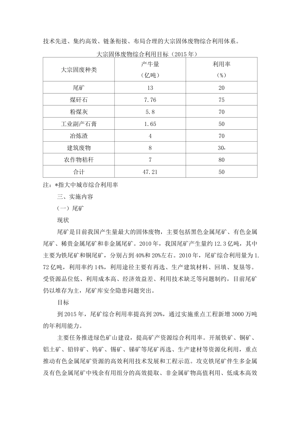 大宗固体废物综合利用实施方案_第3页
