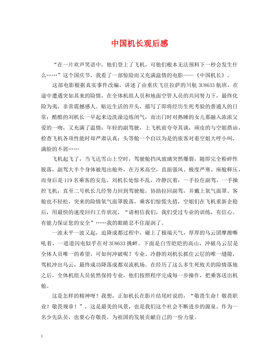 中国机长观后感_第1页