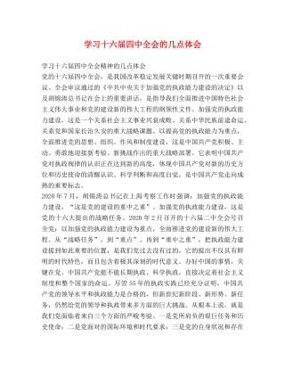 学习十六届四中全会的几点体会 
