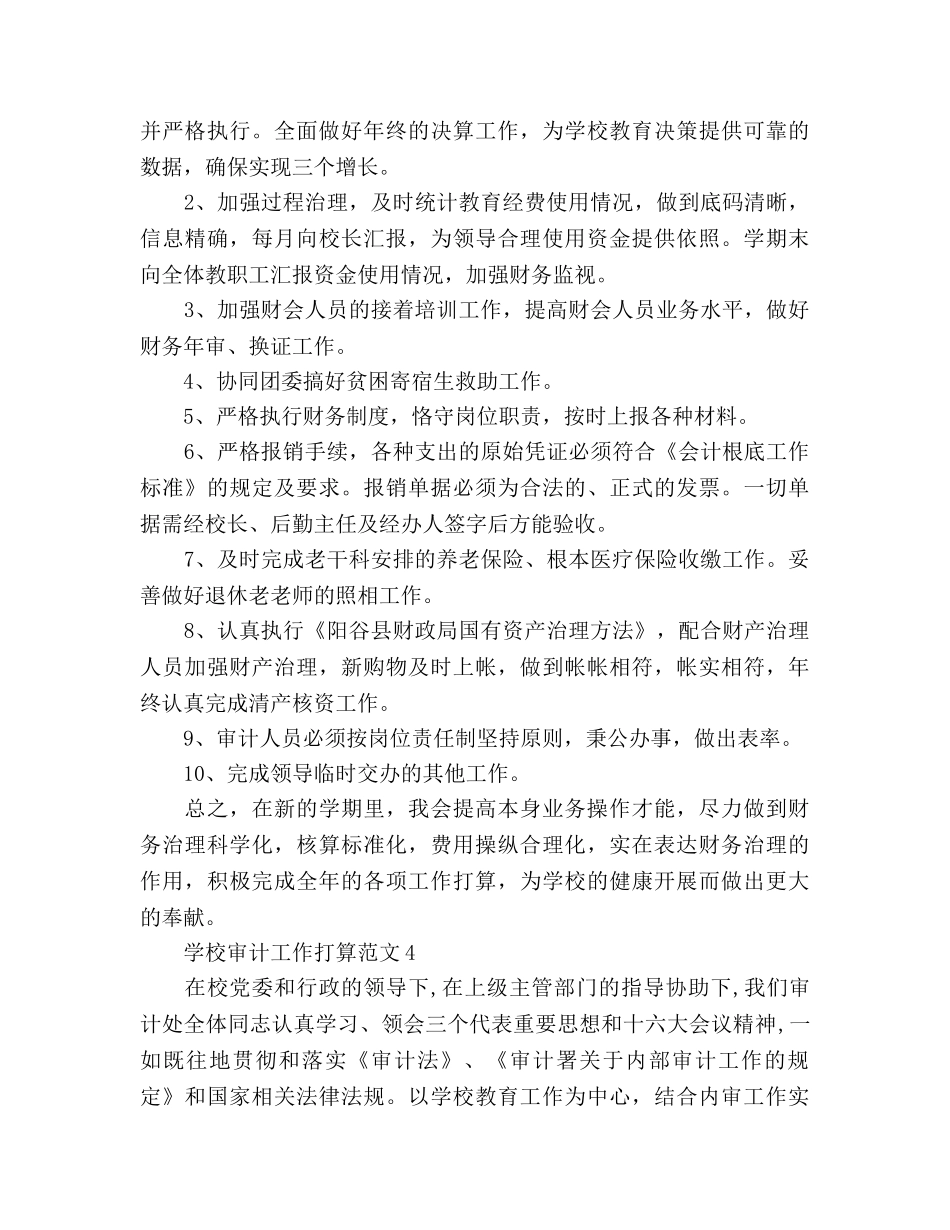 学校审计工作参考计划 _第3页